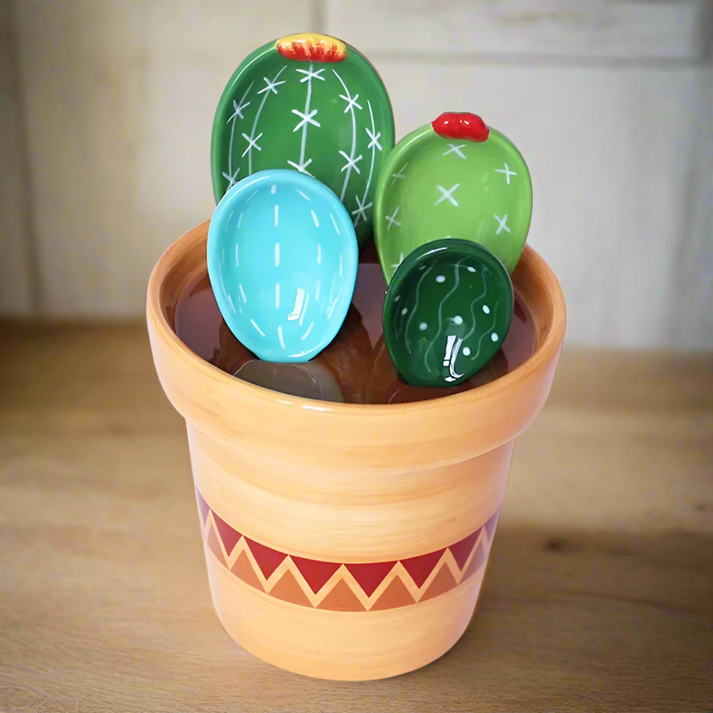 Cute Cactus Ceramic Spoons