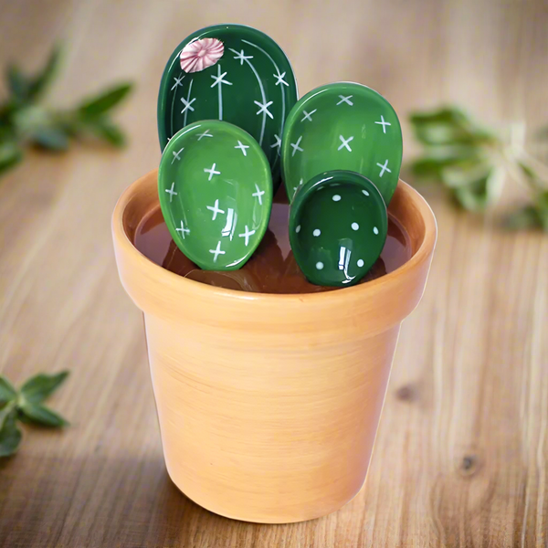 Cute Cactus Ceramic Spoons