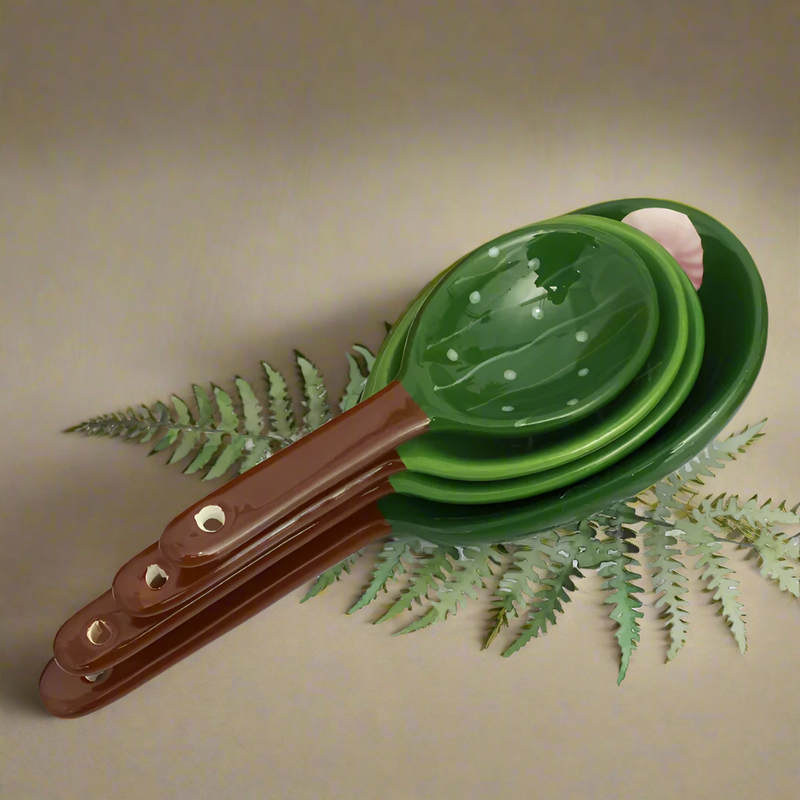 Cute Cactus Ceramic Spoons